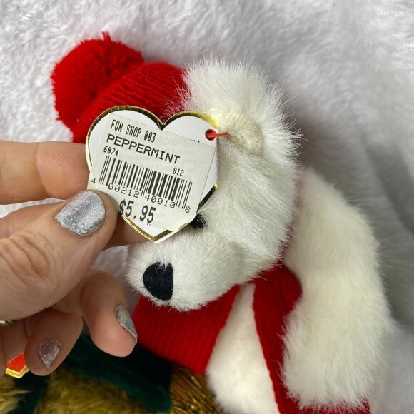 TY Attic Treasures Christmas Bear Lot of 4 - Peppermint, Laurel, Jangle,  Spruce - Picture 6 of 10